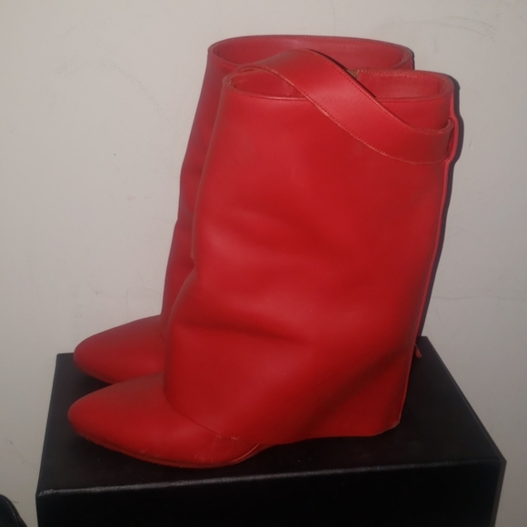 givenchy shark boots red